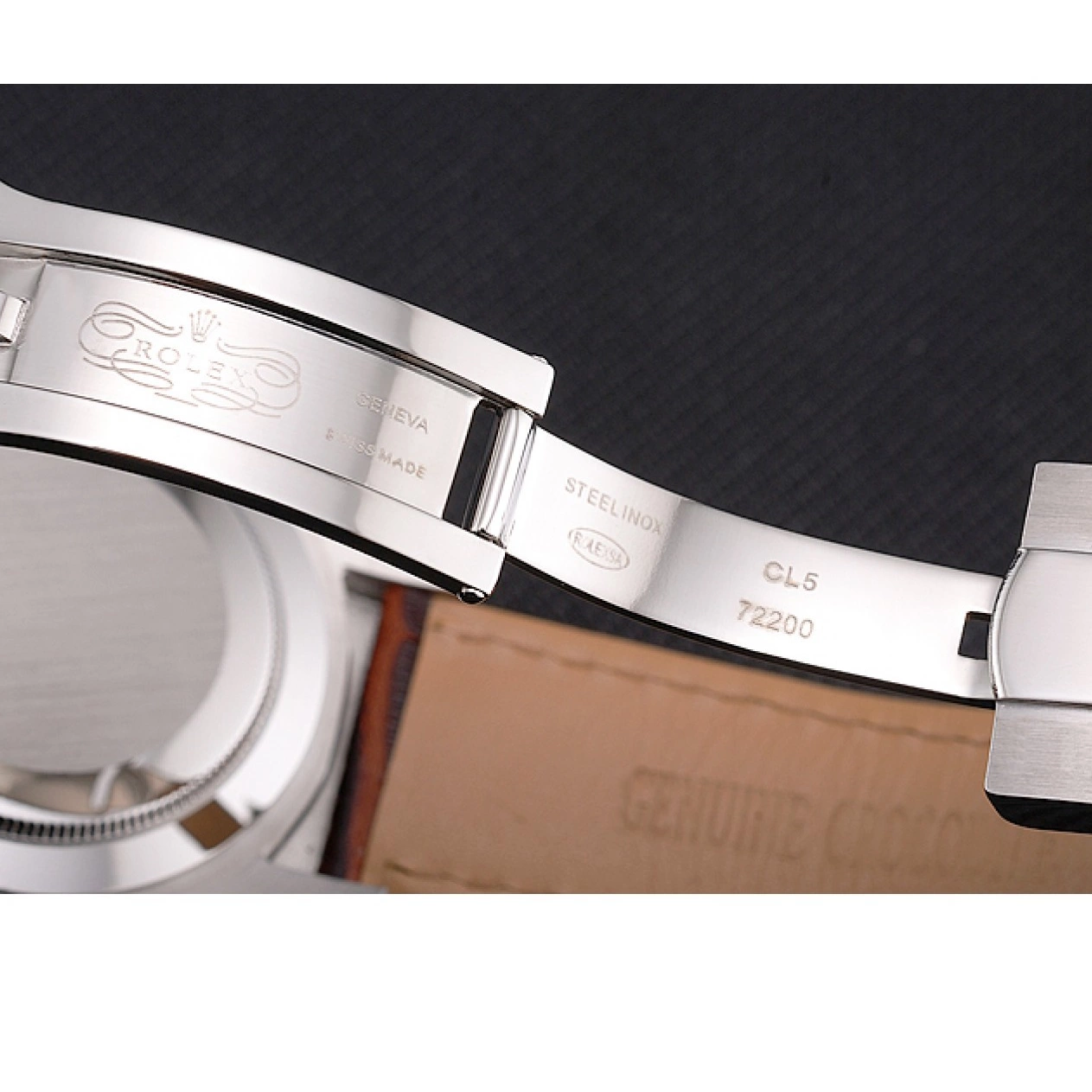 Rolex copies cheap Sky Rolex Strap Dial Steel Leather Dweller Stainless Case White Brown 0724